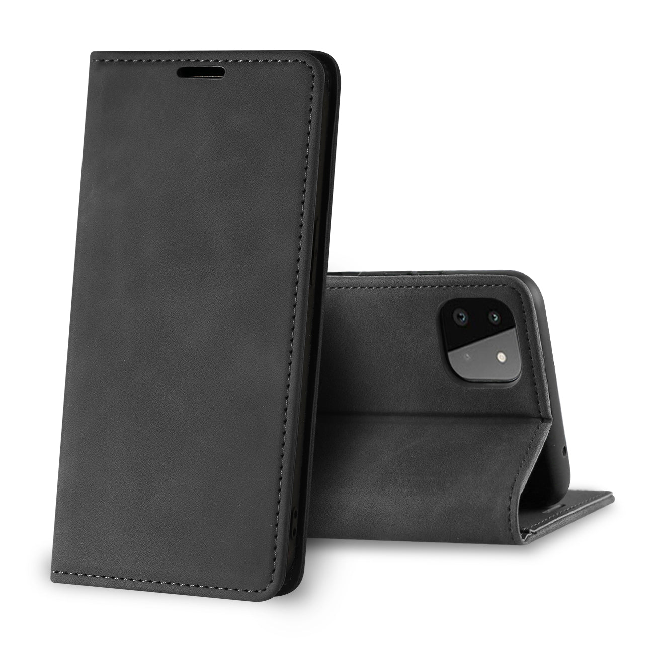 Magnetic wallet Leather phone case For Samsung Galaxy A22 5G (Black) (FC34-SAMA22-5GBK)
